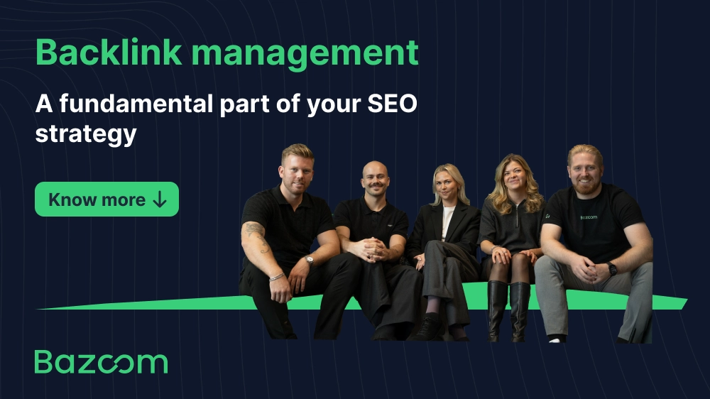 Backlink management with bazoom